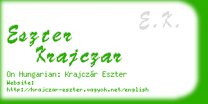 eszter krajczar business card